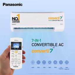 Panasonic 1.5 Ton 3 Star Inverter Split AC (Powerful Mode, Copper Condenser, 7in1 Convertible, 2-Way, PM 0.1 Filter, CS/CU-SU18AKY3T, White)