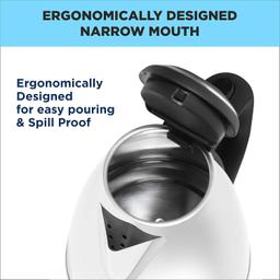 Butterfly EKN 1.5 Litre Stainless Steel Electric Kettle | 1500 W | 360� Swivel Power Base | Auto Shut Off | For Hot Water, Tea, Coffee, Noodles | Dry Boil Protection