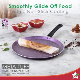 Wonderchef Tivoli Induction Bottom Non-Stick Coated Cookware Set (Aluminium, 4 - Piece), Purple