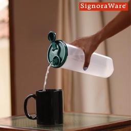 Signoraware Jumbo Easy Flow Plastic Container, 1.1 Litres, Forest Green