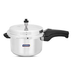 N-DURAA  Deluxe Aluminium Pressure Cooker, 10 Litres,Silver