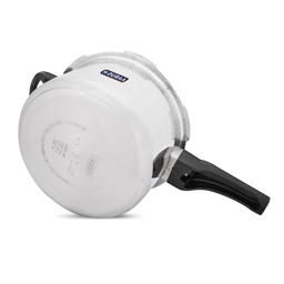 N-DURAA  Deluxe Aluminium Pressure Cooker, 10 Litres,Silver