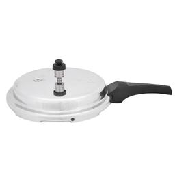 N-DURAA  Deluxe Aluminium Pressure Cooker, 10 Litres,Silver