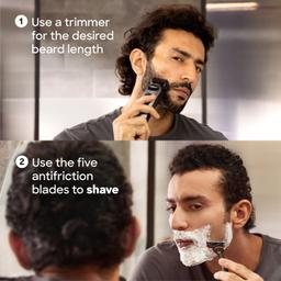 Gillette Fusion Manual Razor for Men | Pack of 1 | With styling back blade