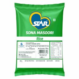 STAR 555 Sona Masoori Rice Pouch – 10 Kg | Extra Long & Fluffy Grains |Naturally Aged |Aromatic Rice For Daily Cooking