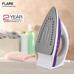 HAVELLS Flare 1250 W Steam Iron with Teflon Coated Sole Plate,(Purple)