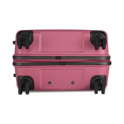 Hard Body Luggage 4 Wheels - Polypropylene, 360 Degree Wheeling Trolley For Travel Medium 64cm - Pink