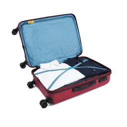 Hard Body Luggage 4 Wheels - Polypropylene, 360 Degree Wheeling Trolley For Travel Medium 64cm - Pink