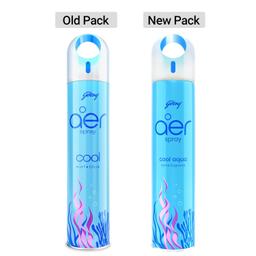Godrej aer Spray | Room Freshener for Home & Office - Cool Aqua (220 ml) | Long-Lasting Fragrance