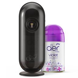 Godrej aer Matic Kit (Machine + 1 Refill) - Automatic Room Fresheners with Flexi Control Spray | Violet Valley Bloom | 2200 Sprays Guaranteed | Lasts up to 60 days (210ml)