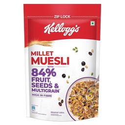 Kellogg's Millet Muesli with 84% Fruit, Seed & Multigrain 1000g | High in Fibre | Multigrain Breakfast Cereal Buy 1 Get 1 Free
