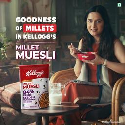 Kellogg's Millet Muesli with 84% Fruit, Seed & Multigrain 1000g | High in Fibre | Multigrain Breakfast Cereal Buy 1 Get 1 Free