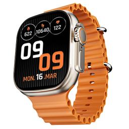 boAt Wave Elevate Smart Watch w/ 1.96" (4.9 cm) Display, BT Calling, Functional Crown, AI Voice Assistant, Built-in Game, HR & SPO2 Monitoring and Stress Monitoring, IP67(Royal Orange)