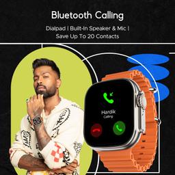 boAt Wave Elevate Smart Watch w/ 1.96" (4.9 cm) Display, BT Calling, Functional Crown, AI Voice Assistant, Built-in Game, HR & SPO2 Monitoring and Stress Monitoring, IP67(Royal Orange)