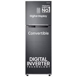 Samsung 256 L, 3 Star, Convertible, Digital Inverter with Display Frost Free Double Door Refrigerator (RT30C3733BX/HL, Luxe Black, 2024 Model)