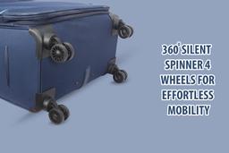 American Tourister Kamiliant Polyester 68 Cm 4 Wheels Spinner Wheels, Trolley Bag trolly/Luggage (Blue)