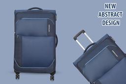 American Tourister Kamiliant Polyester 68 Cm 4 Wheels Spinner Wheels, Trolley Bag trolly/Luggage (Blue)