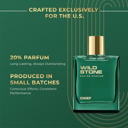 Wild Stone Chief Eau De Parfum | 3.38oz,100 ml | Luxury EDP Perfume for Men | Intense Long Lasting Premium Fragrance | Cologne and Fragrance For Men | 100% Liquid Scent