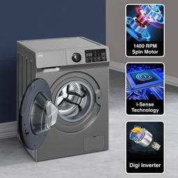 Godrej 10 Kg 5 Star, 4 Years comprehensive warranty, With AI Tech, Digi Inverter Fully-Automatic Front Load Washing Machine (2024 Model, WFEON CEL 1014 IEBT SLSR, Silver Stream, With Steam Wash)
