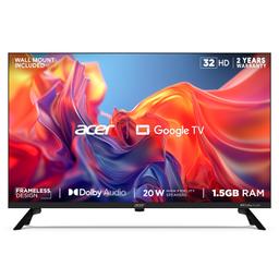 Acer 80 cm (32 inches) G Series HD Ready Smart LED Google TV AR32GT2841HDFL (Black)
