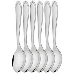 6 PCS Spoons, Mini Stainless Steel Coffee Spoons, Sliver,