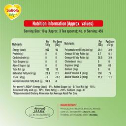 Saffola Tasty + Refined Cooking oil | Blended Rice bran & Corn oil | 50% More Oryzanol | 5 Litre Jar