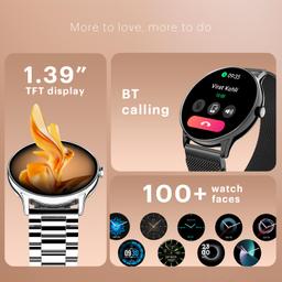 Noise Twist Go Round dial Smartwatch with BT Calling, 1.39" Display, Metal Build, 100+ Watch Faces, IP68, Sleep Tracking, 100+ Sports Modes, 24/7 Heart Rate Monitoring (Elite Black)