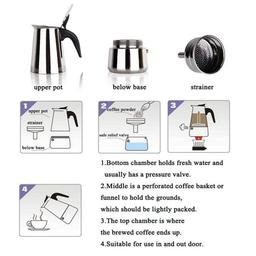 9 Cup Coffee Percolator Small Stainless Steel Coffee Maker for Strong Brew