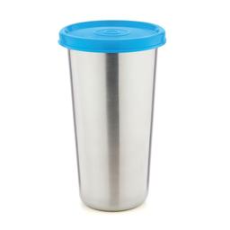 Signora Ware Stainless Steel Mini Tumbler/Food Storage with Lid | Air Tight Leak Proof Glass Tumblers for Office Gym Yoga Hiking Trekking Travel Home Kitchen (300Ml), Set of 1, Blue