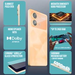 POCO X6 Neo 5G (Martian Orange, 12GB RAM and 256GB Storage)