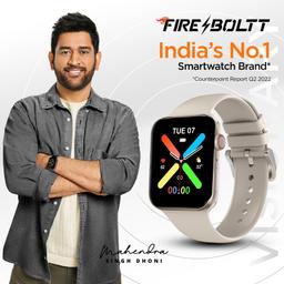 Fire-Boltt Visionary 1.78" AMOLED Bluetooth Calling Smartwatch with 368 * 448 Pixel Resolution, Rotating Crown & 60Hz Refresh Rate 100+ Sports Mode, TWS Connection, Voice Assistance (Champagne Gold)