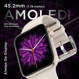 Fire-Boltt Visionary 1.78" AMOLED Bluetooth Calling Smartwatch with 368 * 448 Pixel Resolution, Rotating Crown & 60Hz Refresh Rate 100+ Sports Mode, TWS Connection, Voice Assistance (Champagne Gold)