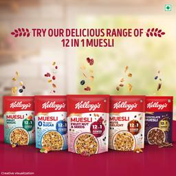 Kellogg's Muesli Fruit Nut & Seeds 750G | 12-In-1 Power Breakfast | India'S No. 1 Muesli | Multigrain Breakfast Cereal
