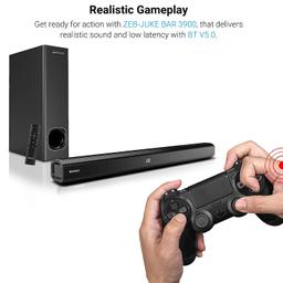 Zebronics ZEB-JUKE BAR 3900 Wireless Bluetooth Soundbar With Subwoofer Supporting Wall Mount,(80 Watt, 2.1 Channel)