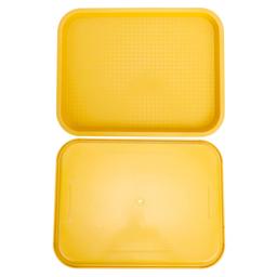 Plastic Fast Food Tray, Restaurant Lunch Tray Plastic Serving Tray Plastic Cafeteria Trays Food Serving Trays & Unbreakable BPA Free Plastic Bowl (Set of 9PCS)