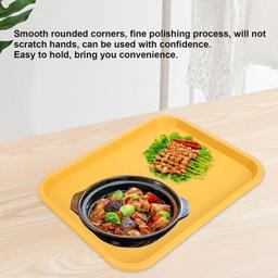 Plastic Fast Food Tray, Restaurant Lunch Tray Plastic Serving Tray Plastic Cafeteria Trays Food Serving Trays & Unbreakable BPA Free Plastic Bowl (Set of 9PCS)
