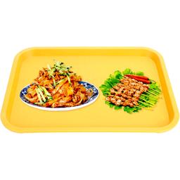 Plastic Fast Food Tray, Restaurant Lunch Tray Plastic Serving Tray Plastic Cafeteria Trays Food Serving Trays & Unbreakable BPA Free Plastic Bowl (Set of 9PCS)