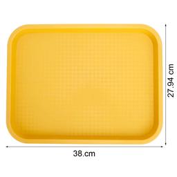 Plastic Fast Food Tray, Restaurant Lunch Tray Plastic Serving Tray Plastic Cafeteria Trays Food Serving Trays & Unbreakable BPA Free Plastic Bowl (Set of 9PCS)