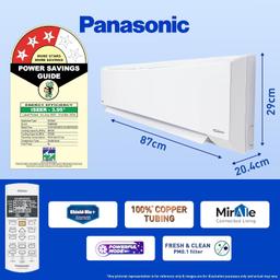 Panasonic 1 Ton 3 Star Wi-Fi Inverter Smart Split AC (Copper Condenser, 7 in 1 Convertible with True AI Mode, PM 0.1 Air Purification Filter, CS/CU-SU12ZKYWA, White)