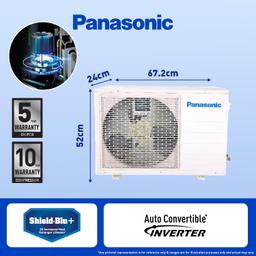Panasonic 1 Ton 3 Star Wi-Fi Inverter Smart Split AC (Copper Condenser, 7 in 1 Convertible with True AI Mode, PM 0.1 Air Purification Filter, CS/CU-SU12ZKYWA, White)