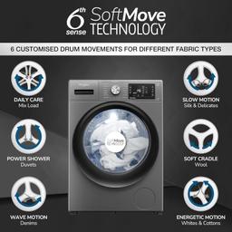 Whirlpool 9 Kg Ozone Technology 5 Star Inverter Front Load Fully Automatic Washing Machine with In-Built Heater (XO9012BYM52E, Midnight Grey, 100+ Tough Stains, 1200 RPM, 2024 Model)