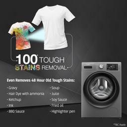 Whirlpool 9 Kg Ozone Technology 5 Star Inverter Front Load Fully Automatic Washing Machine with In-Built Heater (XO9012BYM52E, Midnight Grey, 100+ Tough Stains, 1200 RPM, 2024 Model)
