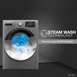 Whirlpool 9 Kg Ozone Technology 5 Star Inverter Front Load Fully Automatic Washing Machine with In-Built Heater (XO9012BYM52E, Midnight Grey, 100+ Tough Stains, 1200 RPM, 2024 Model)
